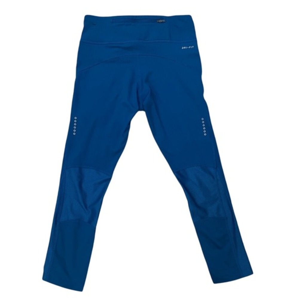 Nike Dri-FIT Women Blue Running Leggings Mesh Panels‎ Zip Pocket XS - Picture 5 of 6